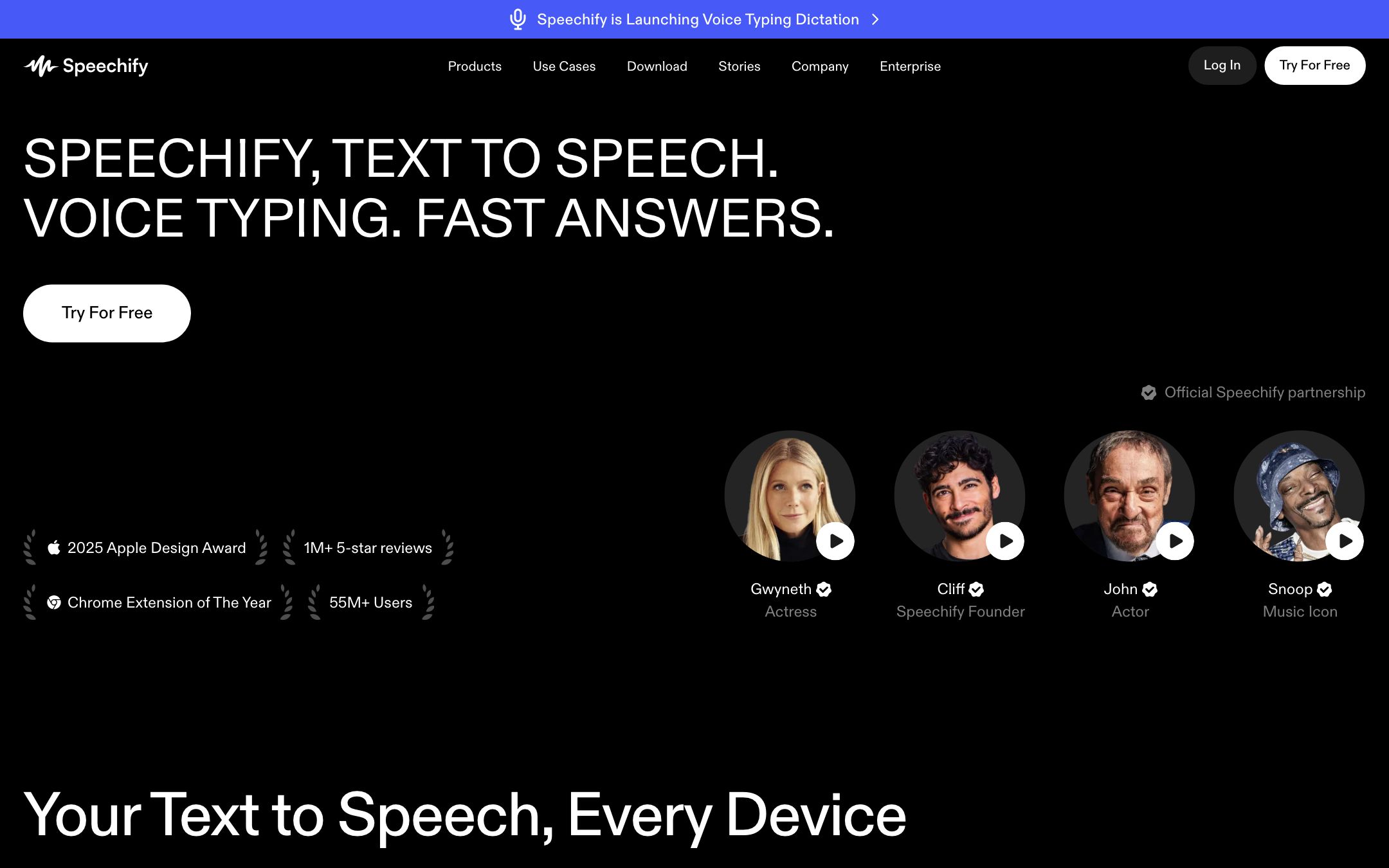 Speechify 用 1.8x 朗读一份 240 页 PDF，当前句以黄色高亮。
